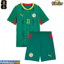 Senegal Nicolas Jackson #11 Auswärts Trikotsatz Kinder EM 2024 Kurzarm (+ Kurze Hosen)